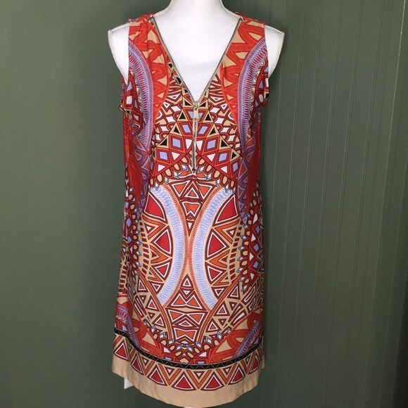 J.B.S. Dresses & Skirts - JBS Patterned Sleeveless Dress Small Orange Comfy Retro layer fall summer